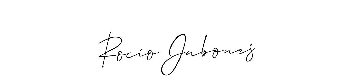 This is the best signature style for the Rocío Jabones name. Also you like these signature font (Allison_Script). Mix name signature. Rocío Jabones signature style 2 images and pictures png