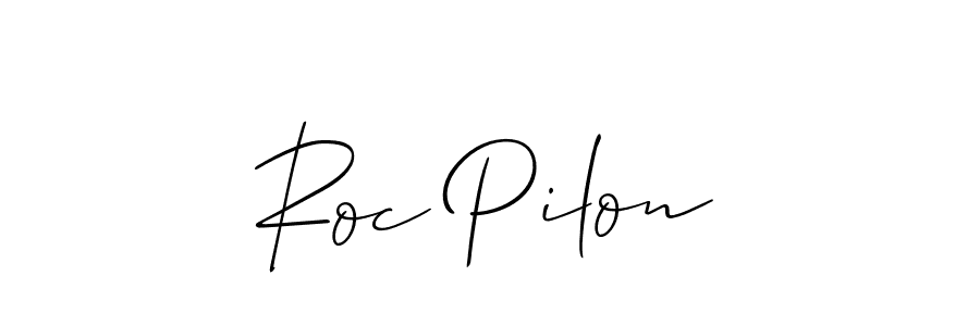 if you are searching for the best signature style for your name Roc Pilon. so please give up your signature search. here we have designed multiple signature styles  using Allison_Script. Roc Pilon signature style 2 images and pictures png