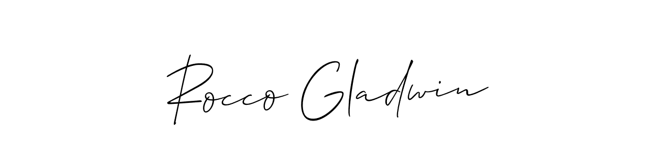 Use a signature maker to create a handwritten signature online. With this signature software, you can design (Allison_Script) your own signature for name Rocco Gladwin. Rocco Gladwin signature style 2 images and pictures png