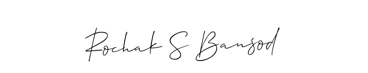 How to Draw Rochak S Bansod signature style? Allison_Script is a latest design signature styles for name Rochak S Bansod. Rochak S Bansod signature style 2 images and pictures png