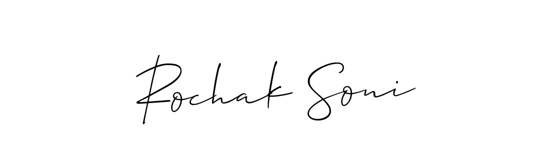 Best and Professional Signature Style for Rochak Soni. Allison_Script Best Signature Style Collection. Rochak Soni signature style 2 images and pictures png