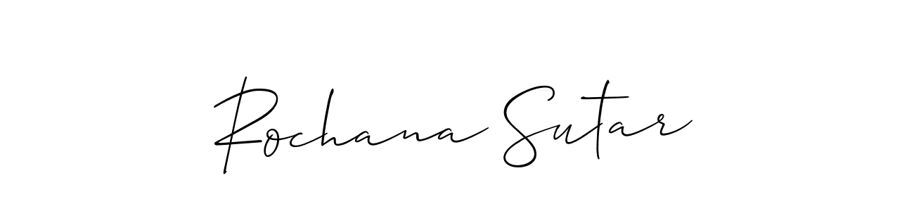 Create a beautiful signature design for name Rochana Sutar. With this signature (Allison_Script) fonts, you can make a handwritten signature for free. Rochana Sutar signature style 2 images and pictures png