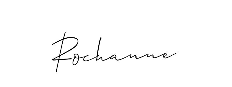 Create a beautiful signature design for name Rochanne. With this signature (Allison_Script) fonts, you can make a handwritten signature for free. Rochanne signature style 2 images and pictures png