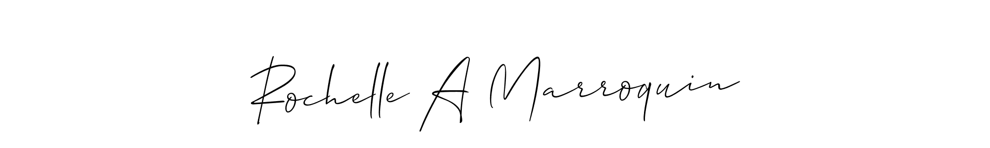 Rochelle A Marroquin stylish signature style. Best Handwritten Sign (Allison_Script) for my name. Handwritten Signature Collection Ideas for my name Rochelle A Marroquin. Rochelle A Marroquin signature style 2 images and pictures png