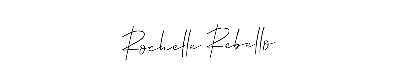 Make a beautiful signature design for name Rochelle Rebello. With this signature (Allison_Script) style, you can create a handwritten signature for free. Rochelle Rebello signature style 2 images and pictures png