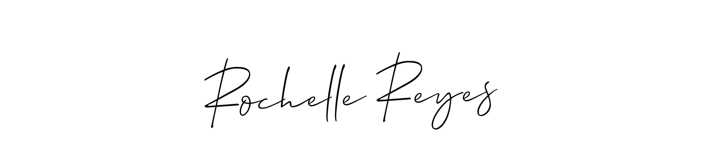 Use a signature maker to create a handwritten signature online. With this signature software, you can design (Allison_Script) your own signature for name Rochelle Reyes. Rochelle Reyes signature style 2 images and pictures png