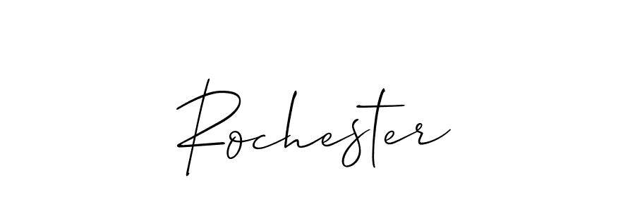 Design your own signature with our free online signature maker. With this signature software, you can create a handwritten (Allison_Script) signature for name Rochester. Rochester signature style 2 images and pictures png