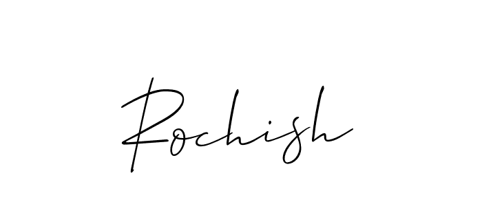 if you are searching for the best signature style for your name Rochish. so please give up your signature search. here we have designed multiple signature styles  using Allison_Script. Rochish signature style 2 images and pictures png