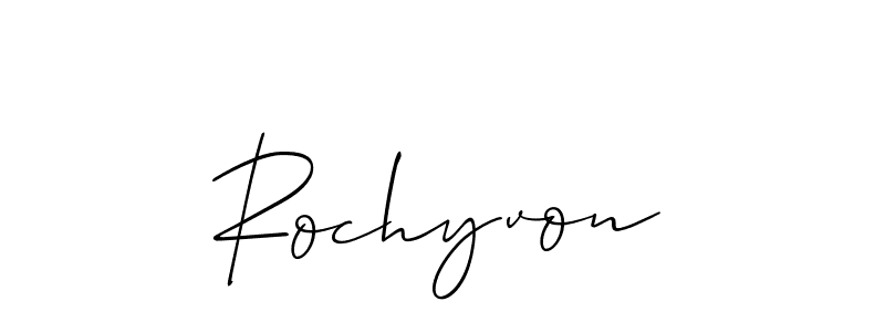 It looks lik you need a new signature style for name Rochyvon. Design unique handwritten (Allison_Script) signature with our free signature maker in just a few clicks. Rochyvon signature style 2 images and pictures png