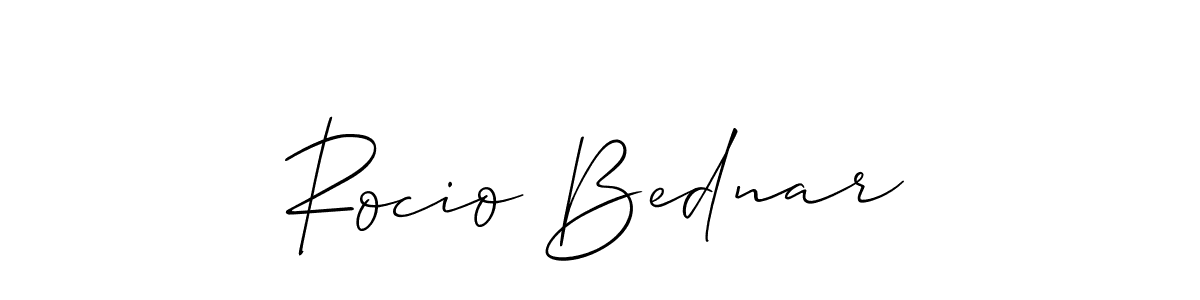 How to make Rocio Bednar signature? Allison_Script is a professional autograph style. Create handwritten signature for Rocio Bednar name. Rocio Bednar signature style 2 images and pictures png