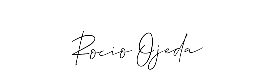 You should practise on your own different ways (Allison_Script) to write your name (Rocio Ojeda) in signature. don't let someone else do it for you. Rocio Ojeda signature style 2 images and pictures png