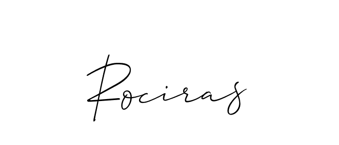 Make a beautiful signature design for name Rociras. With this signature (Allison_Script) style, you can create a handwritten signature for free. Rociras signature style 2 images and pictures png