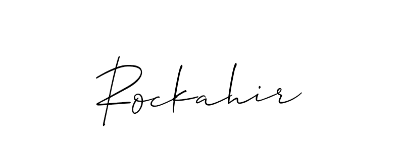 How to make Rockahir signature? Allison_Script is a professional autograph style. Create handwritten signature for Rockahir name. Rockahir signature style 2 images and pictures png