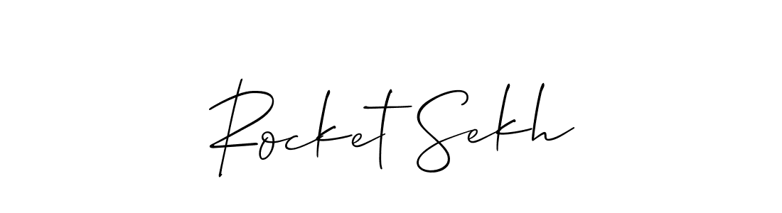 Design your own signature with our free online signature maker. With this signature software, you can create a handwritten (Allison_Script) signature for name Rocket Sekh. Rocket Sekh signature style 2 images and pictures png