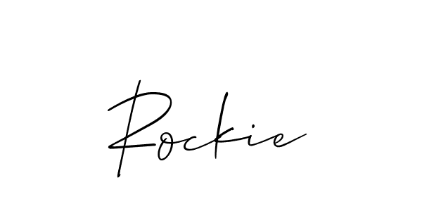 How to Draw Rockie signature style? Allison_Script is a latest design signature styles for name Rockie. Rockie signature style 2 images and pictures png