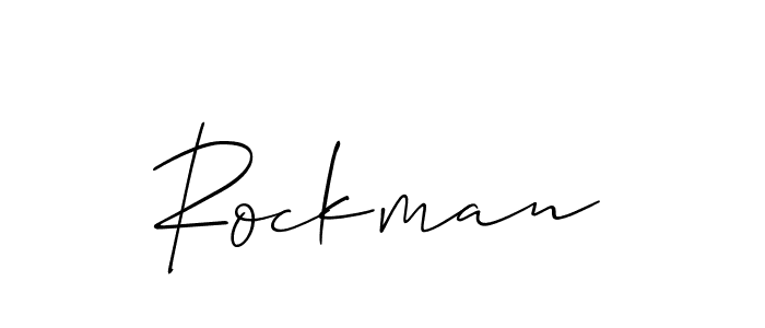 How to make Rockman name signature. Use Allison_Script style for creating short signs online. This is the latest handwritten sign. Rockman signature style 2 images and pictures png