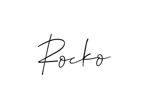 Make a beautiful signature design for name Rocko. Use this online signature maker to create a handwritten signature for free. Rocko signature style 2 images and pictures png