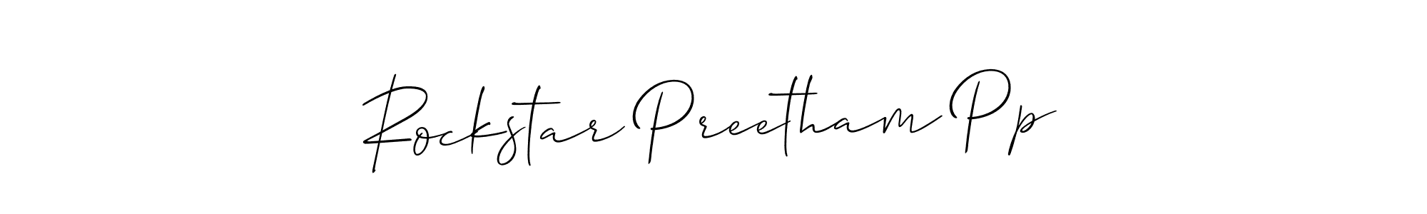 How to Draw Rockstar Preetham Pp signature style? Allison_Script is a latest design signature styles for name Rockstar Preetham Pp. Rockstar Preetham Pp signature style 2 images and pictures png