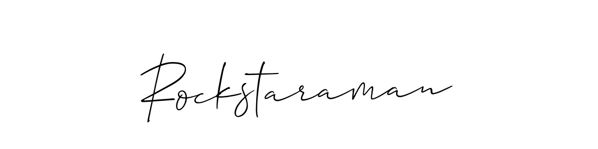 Make a beautiful signature design for name Rockstaraman. With this signature (Allison_Script) style, you can create a handwritten signature for free. Rockstaraman signature style 2 images and pictures png