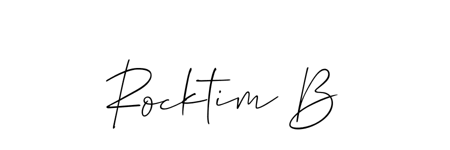 Create a beautiful signature design for name Rocktim B. With this signature (Allison_Script) fonts, you can make a handwritten signature for free. Rocktim B signature style 2 images and pictures png