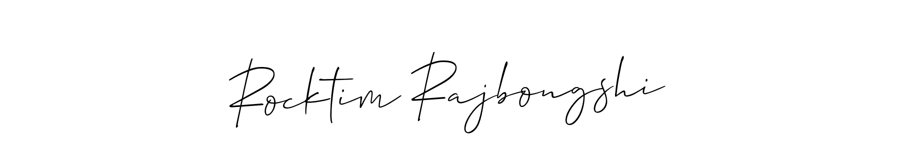 Make a beautiful signature design for name Rocktim Rajbongshi. With this signature (Allison_Script) style, you can create a handwritten signature for free. Rocktim Rajbongshi signature style 2 images and pictures png