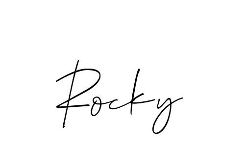 This is the best signature style for the Rocky name. Also you like these signature font (Allison_Script). Mix name signature. Rocky signature style 2 images and pictures png