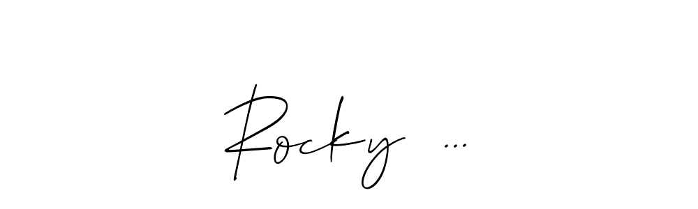 Make a beautiful signature design for name Rocky  .... Use this online signature maker to create a handwritten signature for free. Rocky  ... signature style 2 images and pictures png