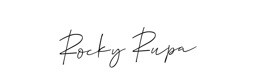 Here are the top 10 professional signature styles for the name Rocky Rupa. These are the best autograph styles you can use for your name. Rocky Rupa signature style 2 images and pictures png