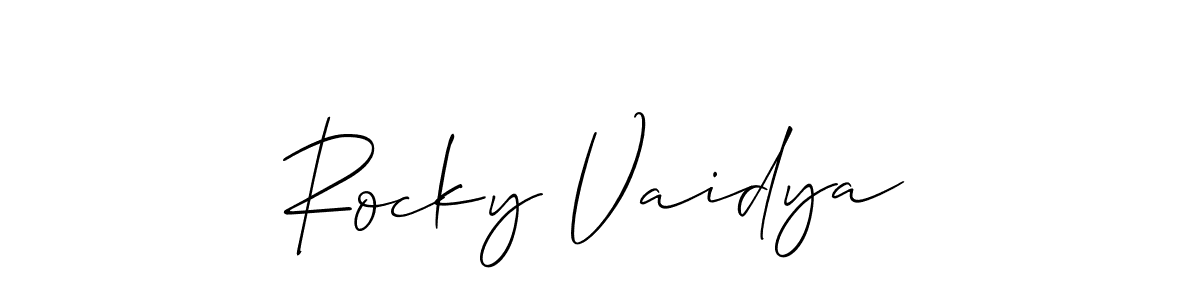 Make a beautiful signature design for name Rocky Vaidya. Use this online signature maker to create a handwritten signature for free. Rocky Vaidya signature style 2 images and pictures png