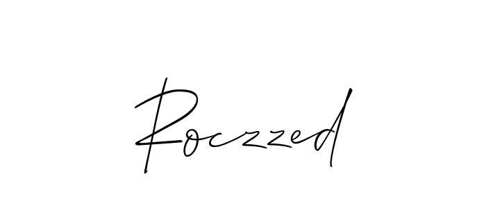 Also we have Roczzed name is the best signature style. Create professional handwritten signature collection using Allison_Script autograph style. Roczzed signature style 2 images and pictures png