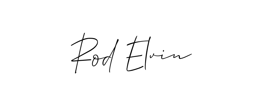 Make a beautiful signature design for name Rod Elvin. With this signature (Allison_Script) style, you can create a handwritten signature for free. Rod Elvin signature style 2 images and pictures png