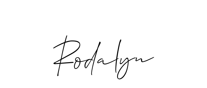Rodalyn stylish signature style. Best Handwritten Sign (Allison_Script) for my name. Handwritten Signature Collection Ideas for my name Rodalyn. Rodalyn signature style 2 images and pictures png