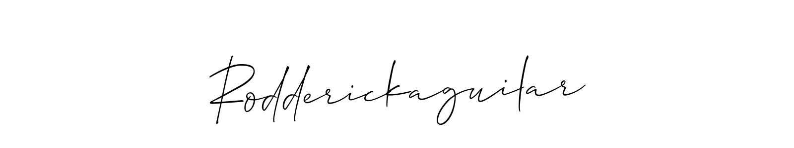 Design your own signature with our free online signature maker. With this signature software, you can create a handwritten (Allison_Script) signature for name Rodderickaguilar. Rodderickaguilar signature style 2 images and pictures png