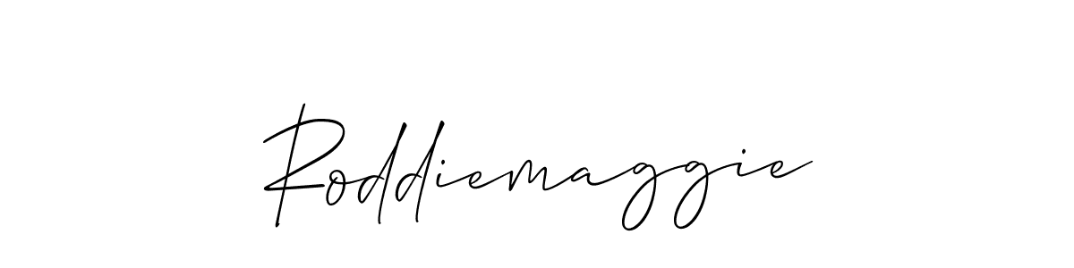 Make a beautiful signature design for name Roddiemaggie. With this signature (Allison_Script) style, you can create a handwritten signature for free. Roddiemaggie signature style 2 images and pictures png