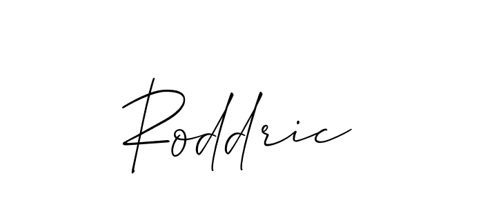 How to make Roddric name signature. Use Allison_Script style for creating short signs online. This is the latest handwritten sign. Roddric signature style 2 images and pictures png