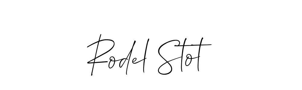 Also we have Rodel Stot name is the best signature style. Create professional handwritten signature collection using Allison_Script autograph style. Rodel Stot signature style 2 images and pictures png