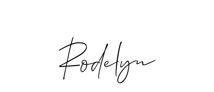 You should practise on your own different ways (Allison_Script) to write your name (Rodelyn) in signature. don't let someone else do it for you. Rodelyn signature style 2 images and pictures png