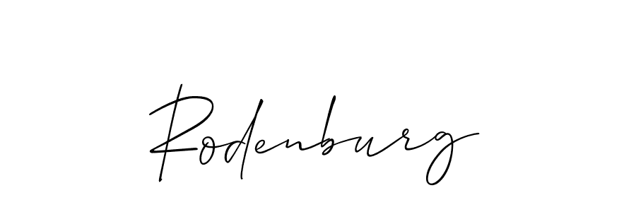 Rodenburg stylish signature style. Best Handwritten Sign (Allison_Script) for my name. Handwritten Signature Collection Ideas for my name Rodenburg. Rodenburg signature style 2 images and pictures png