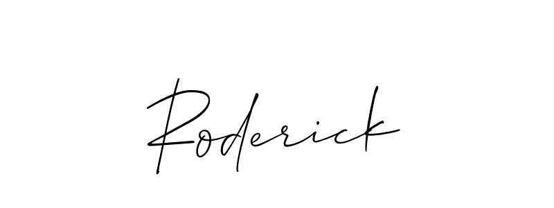 if you are searching for the best signature style for your name Roderick. so please give up your signature search. here we have designed multiple signature styles  using Allison_Script. Roderick signature style 2 images and pictures png