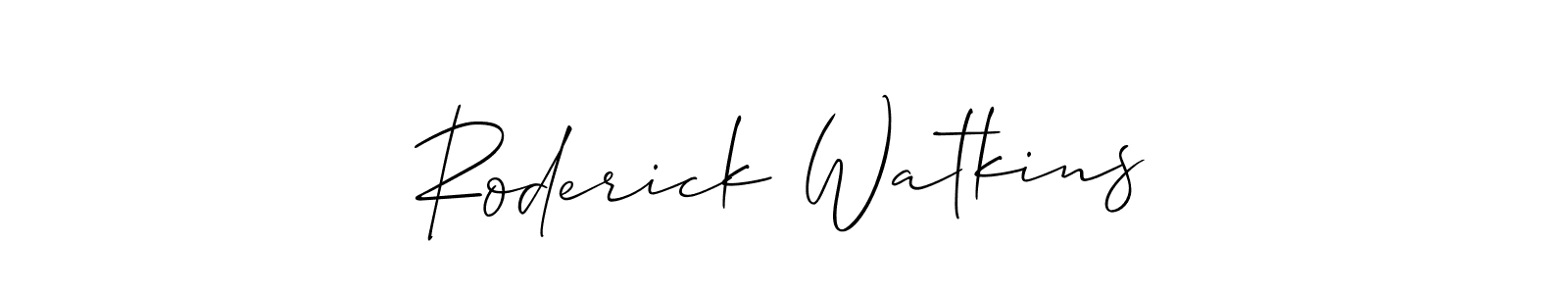 Similarly Allison_Script is the best handwritten signature design. Signature creator online .You can use it as an online autograph creator for name Roderick Watkins. Roderick Watkins signature style 2 images and pictures png