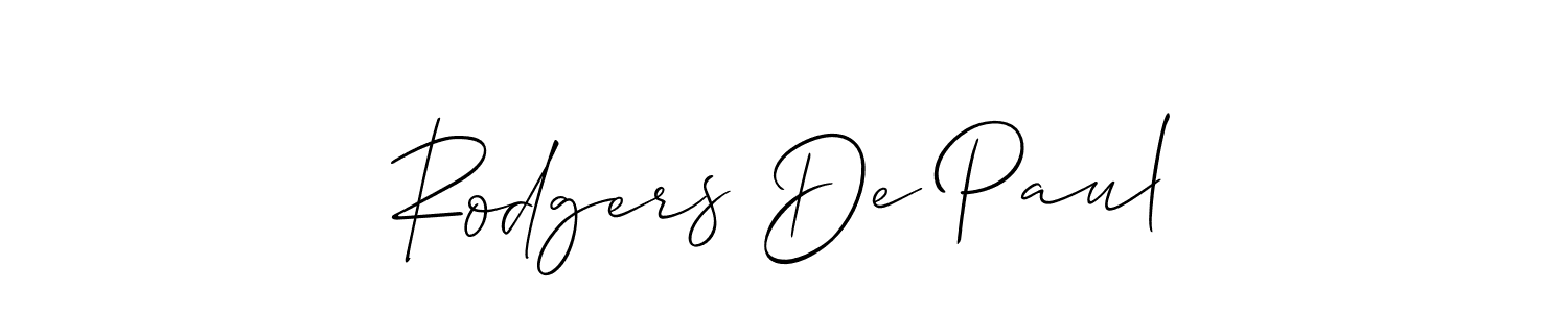Create a beautiful signature design for name Rodgers De Paul. With this signature (Allison_Script) fonts, you can make a handwritten signature for free. Rodgers De Paul signature style 2 images and pictures png