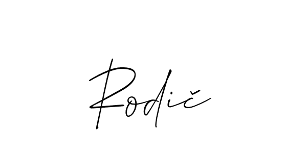 Make a short Rodič signature style. Manage your documents anywhere anytime using Allison_Script. Create and add eSignatures, submit forms, share and send files easily. Rodič signature style 2 images and pictures png