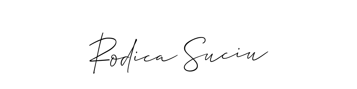 The best way (Allison_Script) to make a short signature is to pick only two or three words in your name. The name Rodica Suciu include a total of six letters. For converting this name. Rodica Suciu signature style 2 images and pictures png