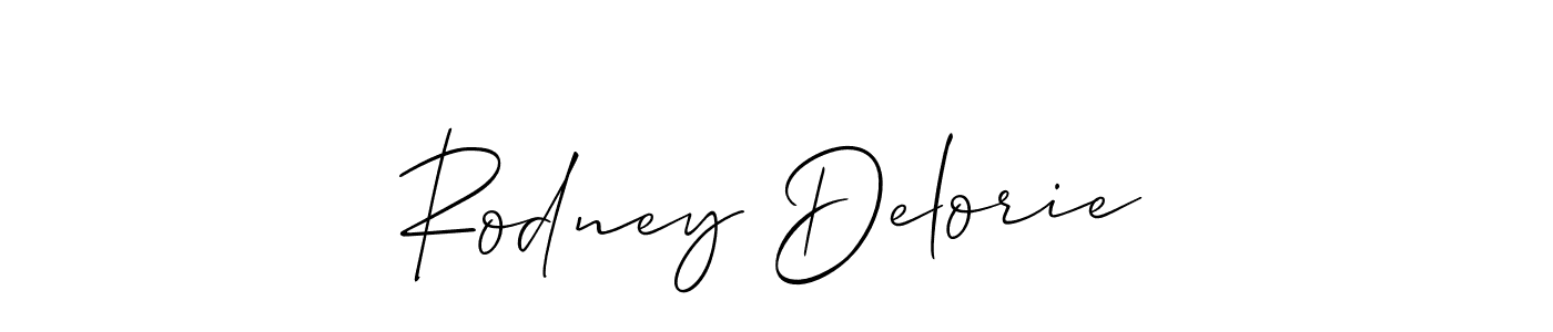 Allison_Script is a professional signature style that is perfect for those who want to add a touch of class to their signature. It is also a great choice for those who want to make their signature more unique. Get Rodney Delorie name to fancy signature for free. Rodney Delorie signature style 2 images and pictures png