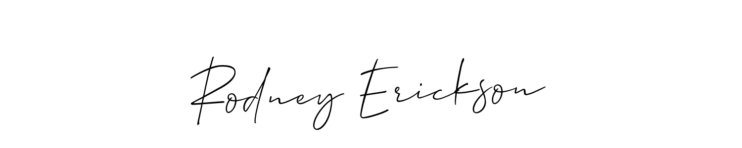 Use a signature maker to create a handwritten signature online. With this signature software, you can design (Allison_Script) your own signature for name Rodney Erickson. Rodney Erickson signature style 2 images and pictures png