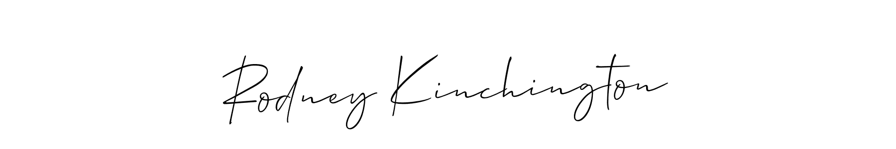 How to make Rodney Kinchington signature? Allison_Script is a professional autograph style. Create handwritten signature for Rodney Kinchington name. Rodney Kinchington signature style 2 images and pictures png
