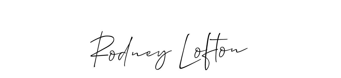 It looks lik you need a new signature style for name Rodney Lofton. Design unique handwritten (Allison_Script) signature with our free signature maker in just a few clicks. Rodney Lofton signature style 2 images and pictures png