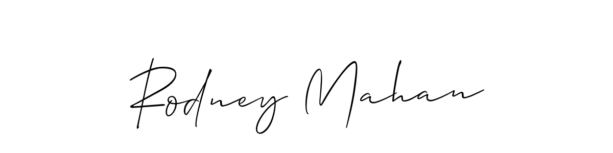 The best way (Allison_Script) to make a short signature is to pick only two or three words in your name. The name Rodney Mahan include a total of six letters. For converting this name. Rodney Mahan signature style 2 images and pictures png