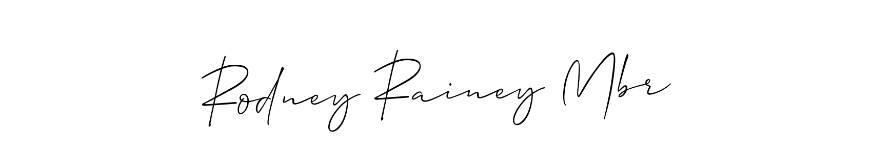 How to make Rodney Rainey Mbr signature? Allison_Script is a professional autograph style. Create handwritten signature for Rodney Rainey Mbr name. Rodney Rainey Mbr signature style 2 images and pictures png