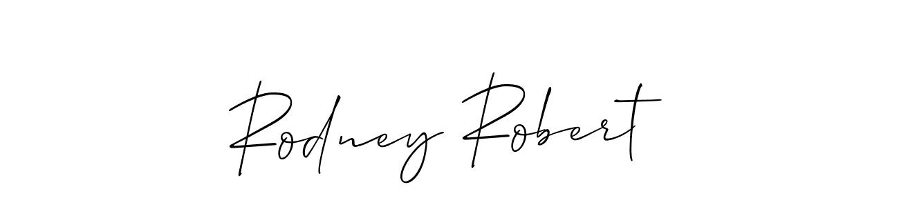The best way (Allison_Script) to make a short signature is to pick only two or three words in your name. The name Rodney Robert include a total of six letters. For converting this name. Rodney Robert signature style 2 images and pictures png